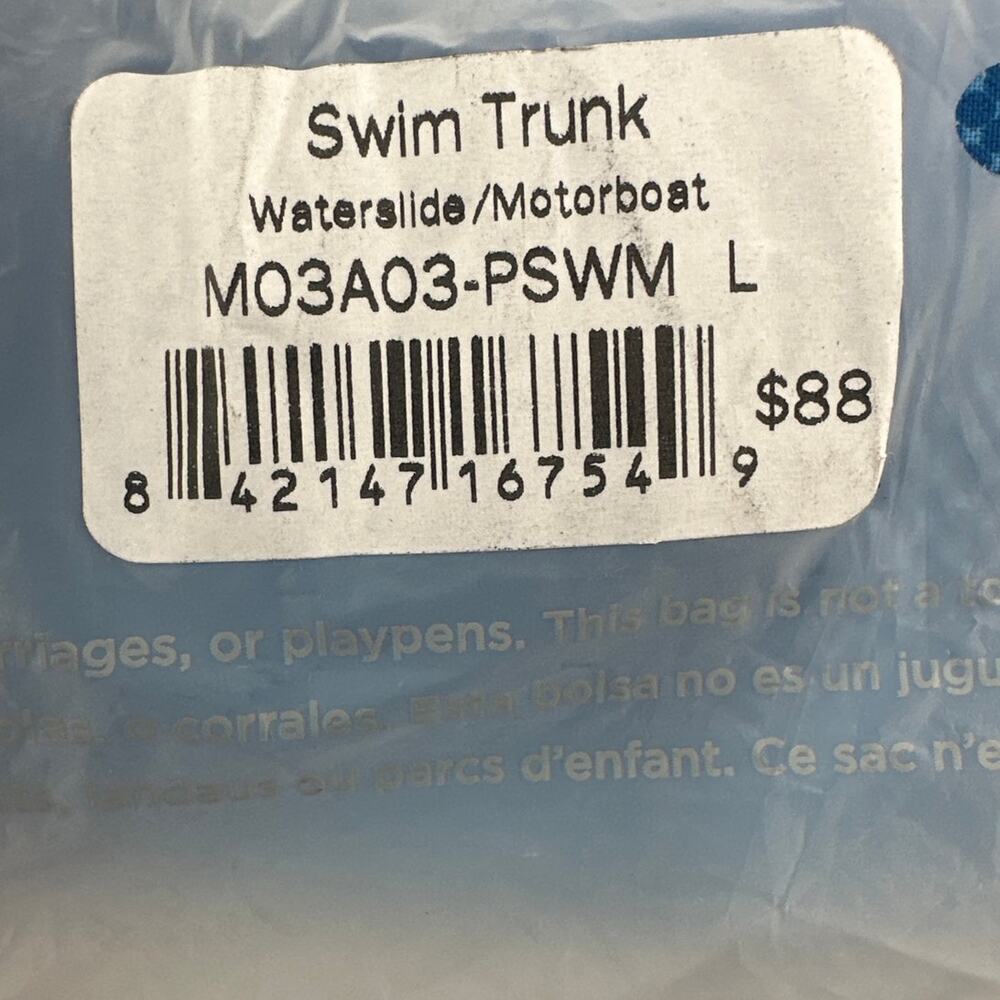 Mack Weldon Waterslide Pulse Stripe Swim Trunk Size L - Picture 3 of 10